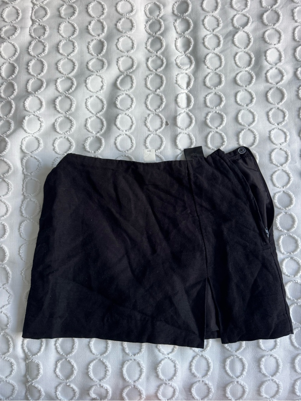 H&M Black Mini Skort with Front Overlay